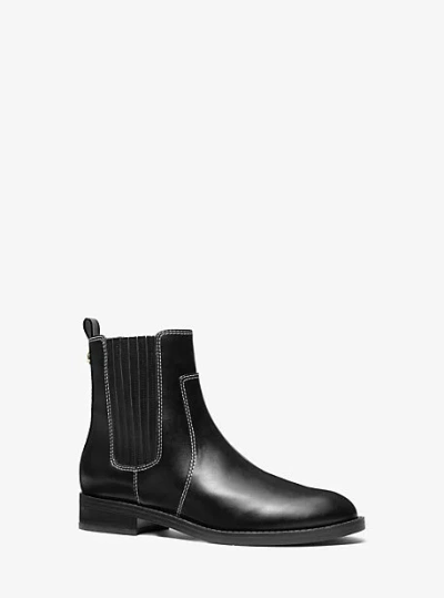 Michael Kors Ella Contrast-stitched Chelsea Boot In Black