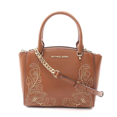 Michael Kors Ellis Leather Handbag Brown