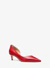Michael Kors Elyse Leather Pump In Red