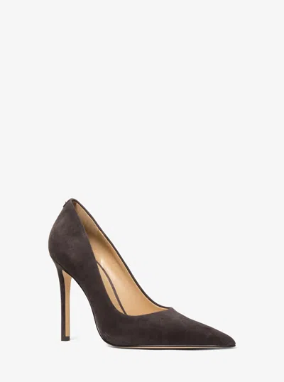 Michael Kors Elyse Suede Pump In Brown