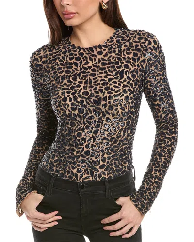 Michael Kors Embellished Bodysuit In Brown