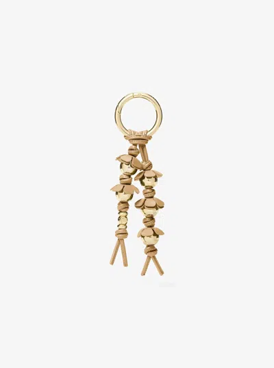 Michael Kors Embellished Floral Bag Charm In Green