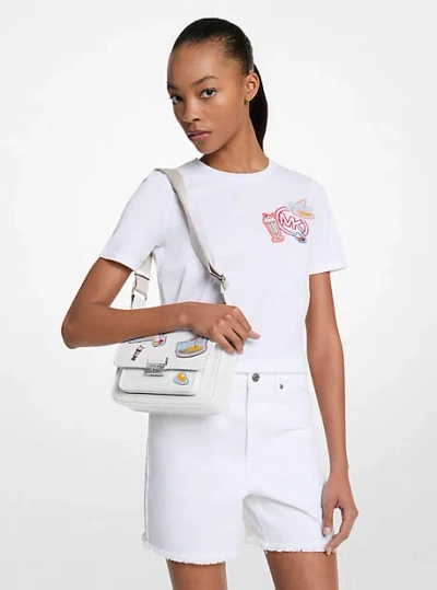 Michael Kors Embellished Logo Cotton T-shirt In White