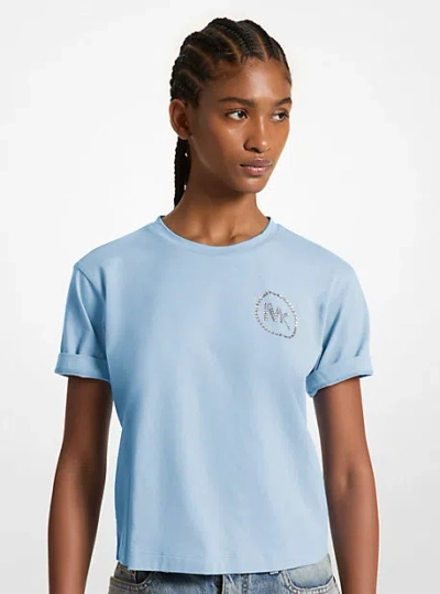 Michael Kors Embellished Logo Organic Cotton T-shirt