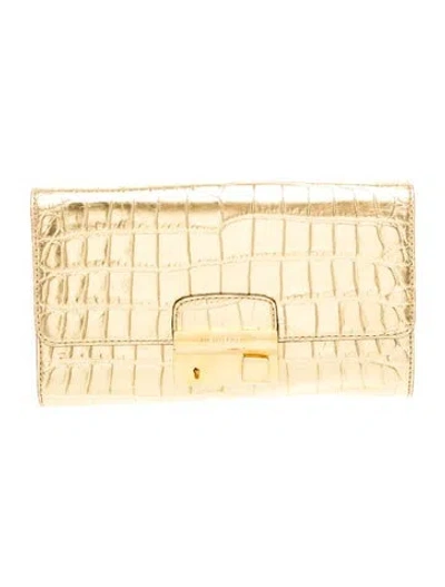 Pre-owned Michael Kors Embossed Leather Clutch