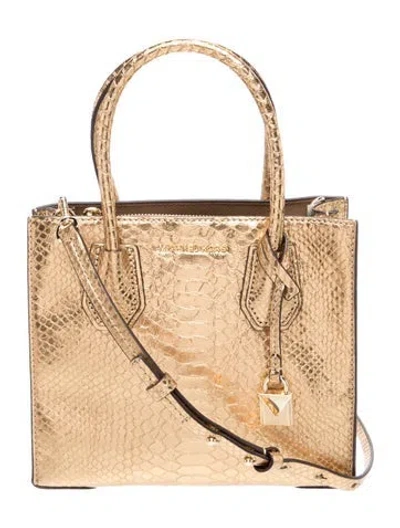 Pre-owned Michael Kors Embossed Leather Top Handle Bag