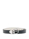 Michael Kors Embossed Logo Belt In Blau