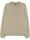 Michael Kors Embossed-logo Sweatshirt In Green