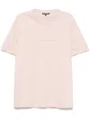 Michael Kors Embossed-logo T-shirt In Pink