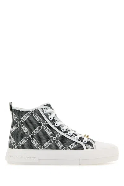 MICHAEL KORS EMBROIDERED CANVAS SNEAKERS