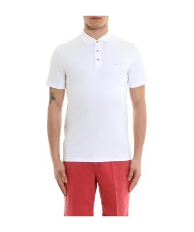 Michael Kors Embroidered-logo Polo Shirts In White