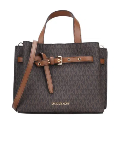Michael Kors Emilia Logo Cross-body Bag In Black