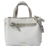 Michael Kors Emilia Monogram Satchel In Brown