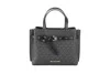 Michael Kors Emilia Small Black Signature Pvc Satchel Crossbody Handbag Women's Purse