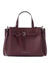 Michael Kors Emilia Small Satchel In Burgundy