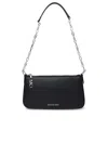 Michael Kors Empire Black Leather Bag In Black