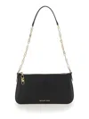 Michael Kors Empire Leather Shoulder Bag In Black