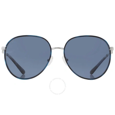 Michael Kors Empire Blue Polarized Pilot Ladies Sunglasses Mk1128j 10158s 58