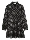 Michael Kors Empire Chain-print Shirt Dress In Multi