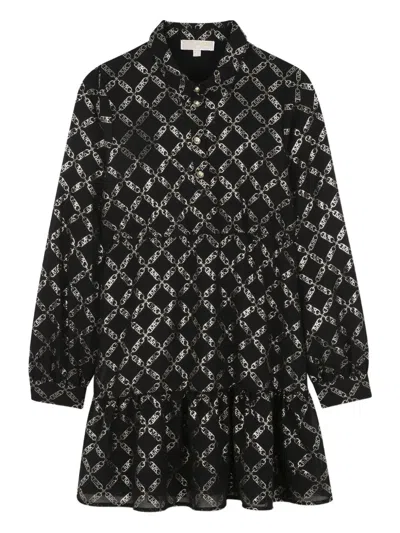 Michael Kors Empire Chain-print Shirt Dress In Multi