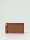 Michael Kors Empire Credit Card Holder In Leather In Brown