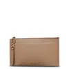 Michael Kors Empire Large Pebbled Leather Card Case In Beige