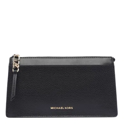 Michael Kors Empire Leather Crossbody Bag In Black