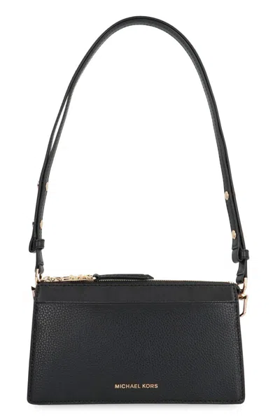 Michael Kors Empire Leather Crossbody Bag In Black