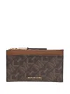 Michael Kors Empire Lg Card Holder In Brown