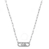 Michael Kors Empire Link Pave Pendant Necklace