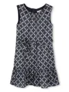 Michael Kors Empire Logo Dress In Blue