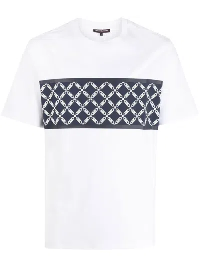 Michael Kors Empire Logo-print Cotton T-shirt In White