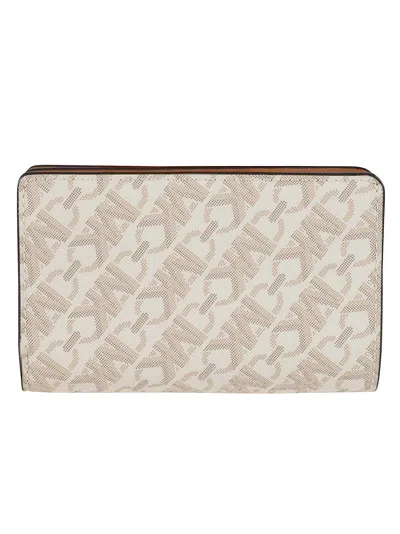 Michael Kors Empire Logo Wallet In Vanilla/lug G