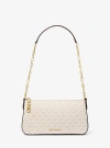 Michael Kors Empire Medium Signature Logo Chain-link Pochette In Natural