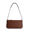 Michael Kors Empire Medium Woven Chainlink Pochette In Buff