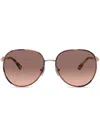 Michael Kors Empire Round-frame Sunglasses In Pink