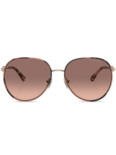 Michael Kors Empire Round-frame Sunglasses In Pink
