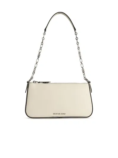 Michael Kors Empire Small White Leather Crossbody Bag