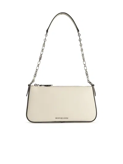 Michael Kors Empire Small White Leather Crossbody Bag