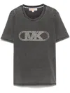 Michael Kors Empire-stud T-shirt In Grey
