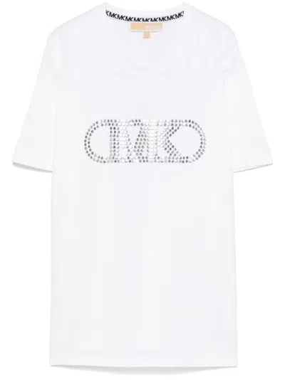 Michael Kors Empire-stud T-shirt In White