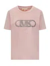 Michael Kors Cotton T-shirt Casual Style Round Neck In Pink