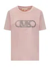 Michael Kors Cotton T-shirt Casual Style Round Neck In Pink