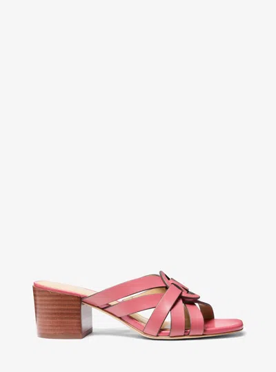 Michael Kors Erika Leather Sandal In Multi