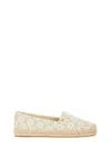 Michael Kors Woven Texture Round Toe Espadrilles In Beige