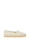 Michael Kors Woven Texture Round Toe Espadrilles In Ivory