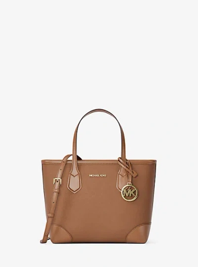 Michael Kors Eva Extra-small Leather Convertible Tote Bag In Brown