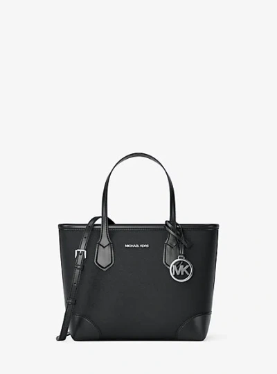 Michael Kors Eva Extra-small Saffiano Leather Convertible Tote Bag In Black
