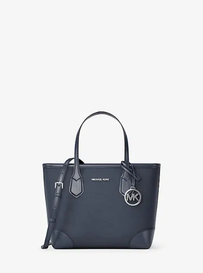 Michael Kors Eva Extra-small Saffiano Leather Convertible Tote Bag In Blue