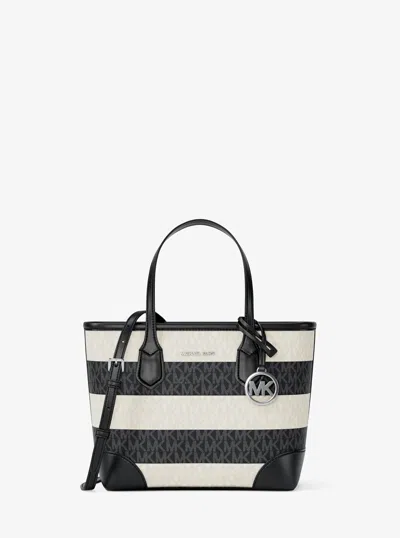 Michael Kors Eva Extra-small Signature Logo Convertible Crossbody Bag In Black